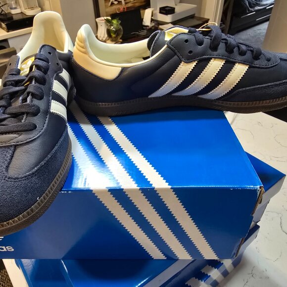 adidas Samba OG Night Navy Cream White Gum Shoes ID2056 Men's Size 10 NEW - Picture 5 of 15